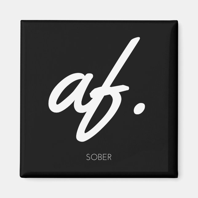 Aimant Sober AF - Cadeaux Sober Hommes Femmes (Devant)