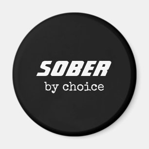 Aimant Sobre par choix, Sobriété Typographie Motivationne