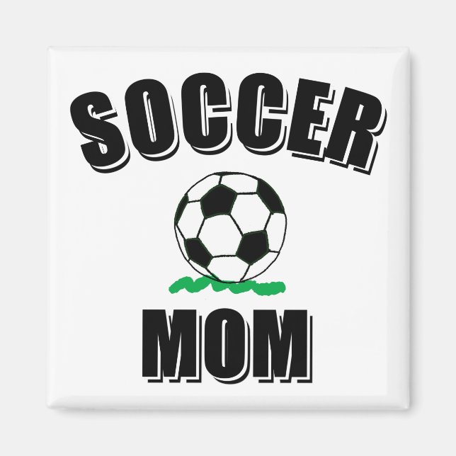 Aimant Soccer Maman Dessin Et Texte (Devant)