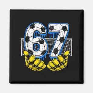 Aimant Soccer Six Seven 67 Drôle de Mème Gen Alpha 