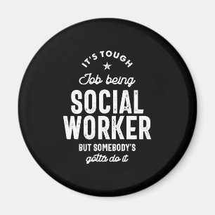 Aimant Social Worker Job Title Cadeau
