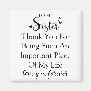 Aimant Soeur Appréciation Merci D'Être Dans Ma Vie