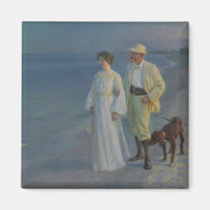Aimant Soir d'été à la plage de Skagen