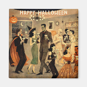 Aimant Soirée Martini Halloween Rétro Milieu de Siècle 40