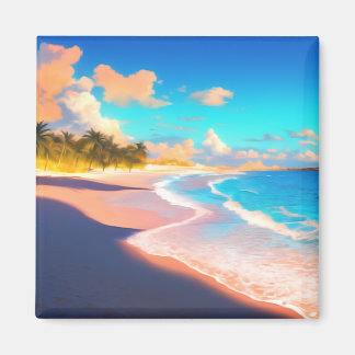 Aimant Soirée néon à la plage