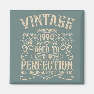 Aimant Soirée personnalisée vintage de 35 ans