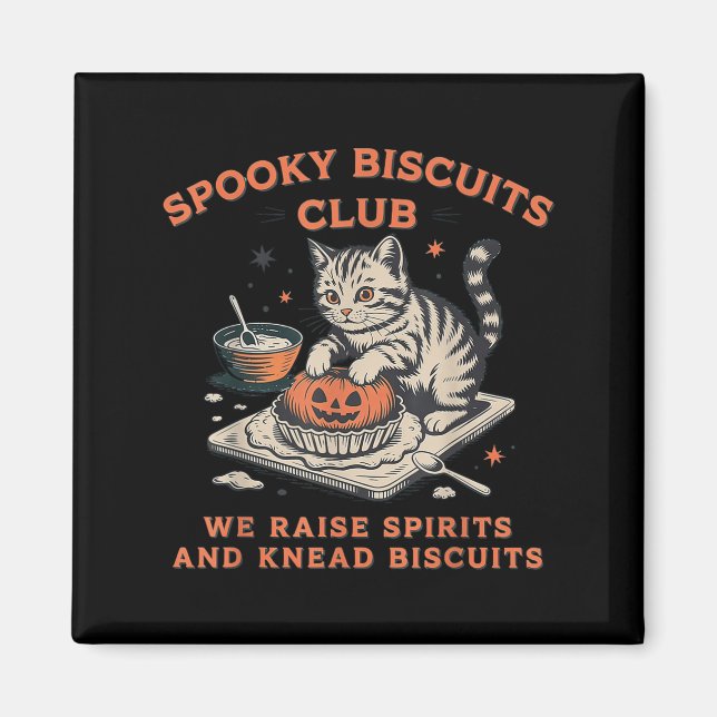 Aimant Soky Biscuits Club Chat, Cuisson Halloween (Devant)