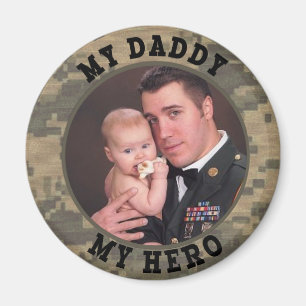 Aimant Soldat militaire Mon papa Mon héros Cadre photo