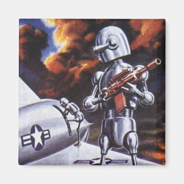 Aimant Soldats de robots militaires de science-fiction vi (Devant)