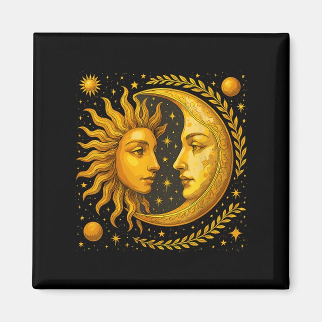 Aimant Soleil Céleste Et Lune (Devant)