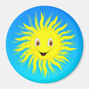 Aimant Soleil Dans Le Ciel Bleu