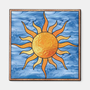 Aimant Soleil en verre tendu