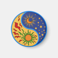 Soleil et Lune Yin Yang coloré