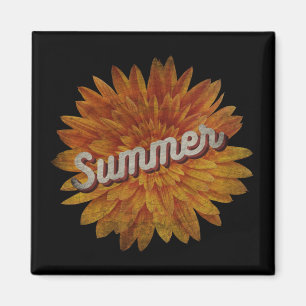AIMANT SOLEIL TOURNESOL VINTAGE ÉTÉ