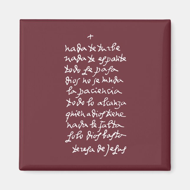 Aimant Solo Dios basta (Ne vous inquiétez pas) (Devant)