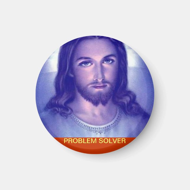 Aimant Solveur De Problèmes. Customisé l'aimant religieux (Devant)