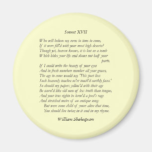 Aimant Sonnet # 17 par William Shakespeare