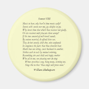 Aimant Sonnet # 8 par William Shakespeare