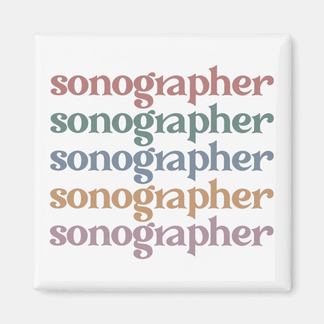 Aimant Sonographe Ultrasound Tech Retro Sonographer Cadea (Devant)