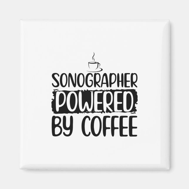 Aimant Sonographie Café | Sonographer Ultrasound Cadeaux (Devant)
