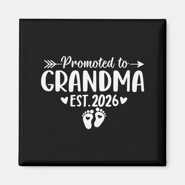 Aimant Soon To Be Grandma 2026 Promoted To Grandma Est 20 (Devant)