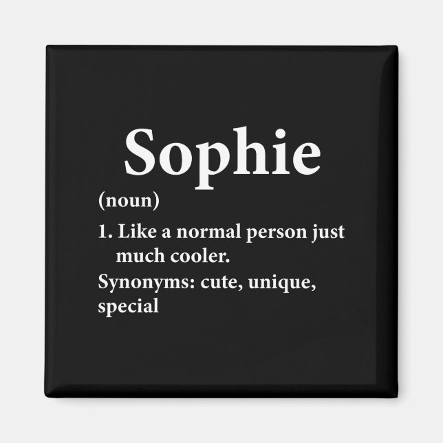 Aimant Sophie Name Definition Funny D  (Devant)