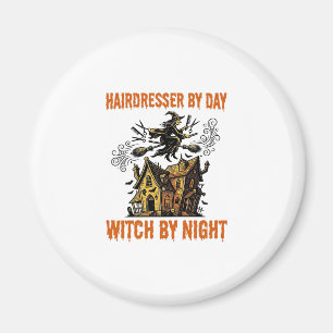 Aimant Sorcière Coiffeuse Halloween Vintage Chemise de Sa