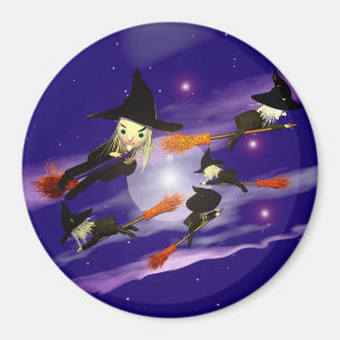Aimant Sorcière de la circulation d'Halloween