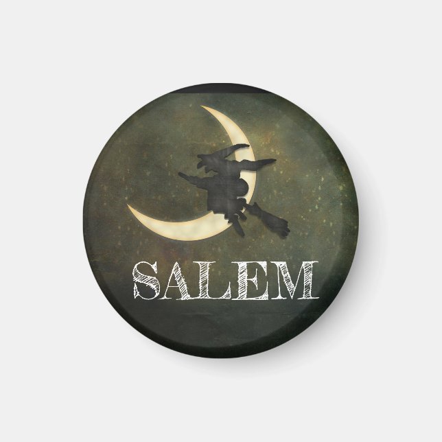 Aimant Sorcière du Massachusetts de Salem sur la lune Hal (Devant)