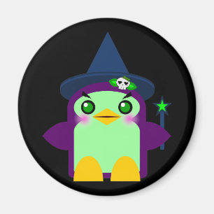 Aimant Sorcière pingouin mignonne