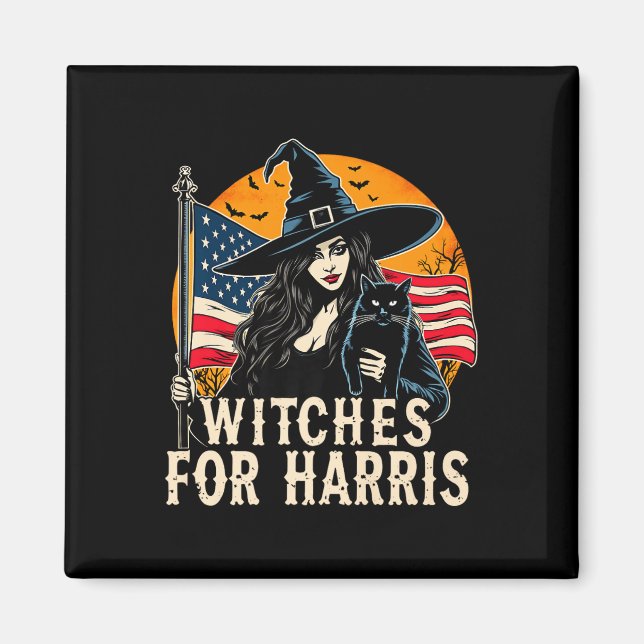 Aimant Sorcières De Kamala Harris Halloween Political Ele (Devant)