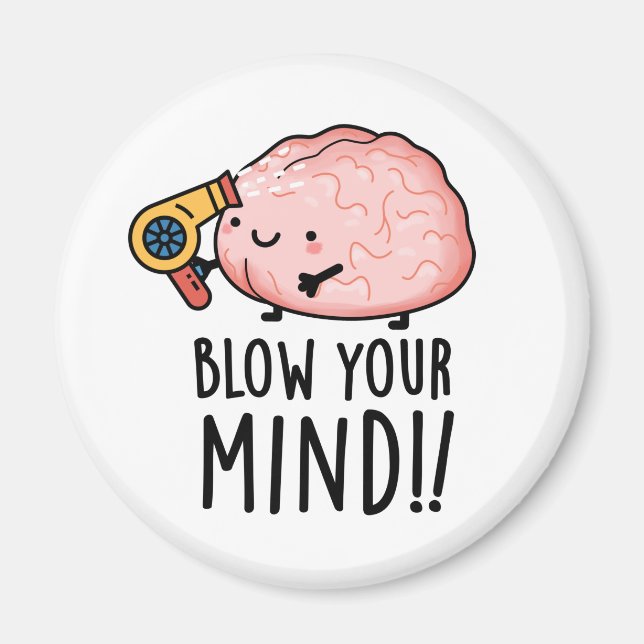 Aimant Souffle ton de cerveau drôle (Devant)