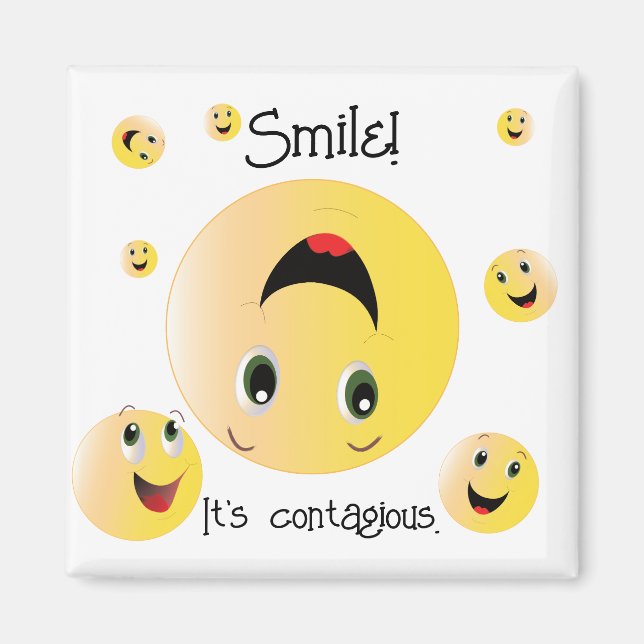 Aimant Souriez. C'est contagieux (Devant)