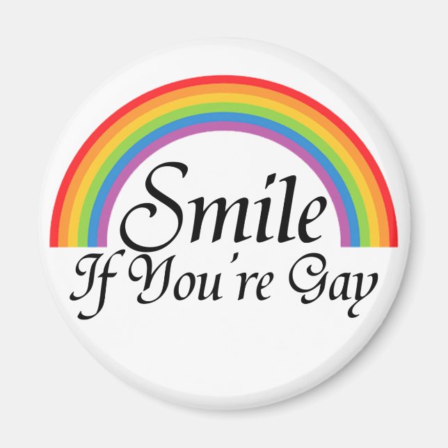Aimant Souriez si vous êtes gay (Devant)