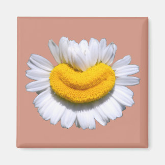 Aimant Sourire de Camomille Radieux et Heureux