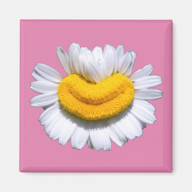 Aimant Sourire de Camomille Radieux et Heureux  (Devant)