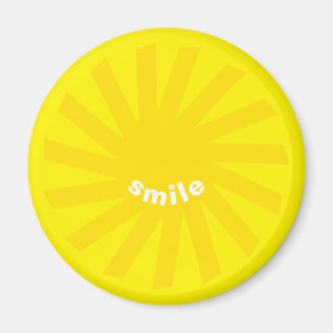 Aimant Sourire jaune soleil brillant plaisir moderne joye