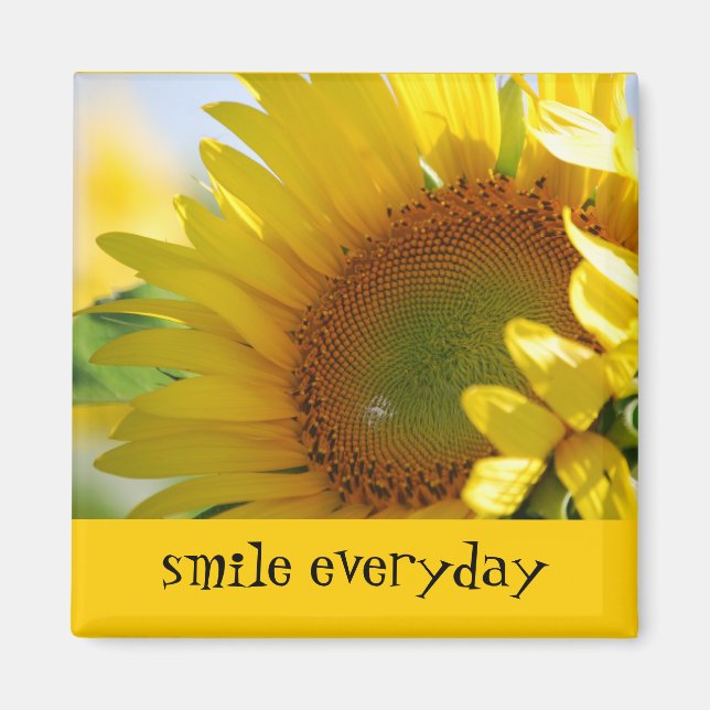 Aimant sourire tournesol (Devant)