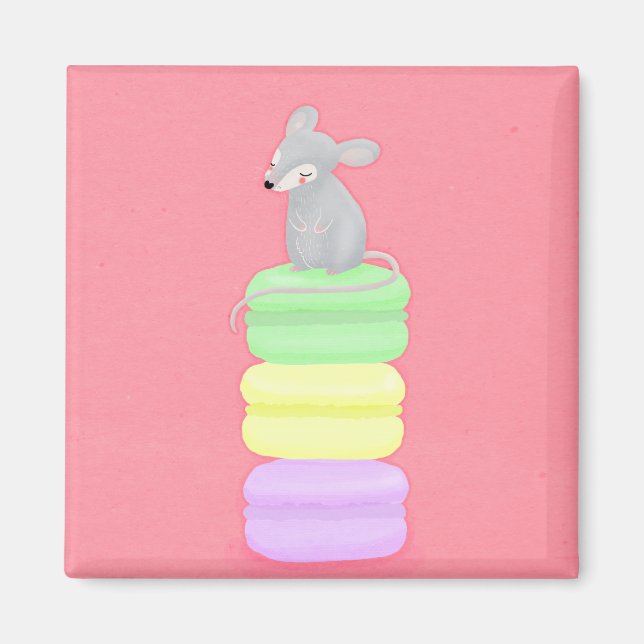 aimant souris et macarons (Devant)
