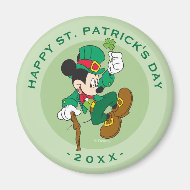 Aimant Souris Leprechaun Mickey | Saint Patrick's Day (Devant)
