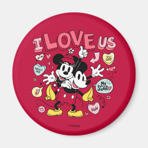 Aimant Souris Mickey et Minnie   Je nous aime
