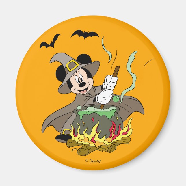 Aimant Souris Minnie Halloween Witch (Devant)