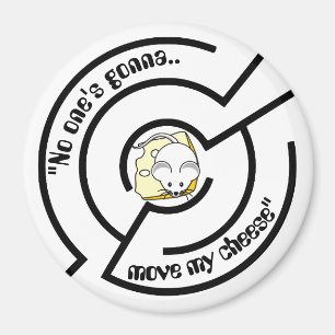 Aimant Souris têtue Cheese Maze Funny
