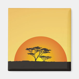 Aimant Sous les cieux africains : Coucher du soleil de