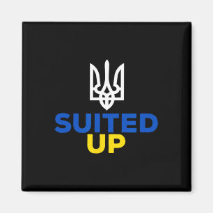 Aimant Soutenez l'Ukraine C'est Mon Costume Drapeau Ukrai