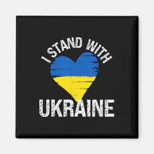 Aimant Soutenez l'Ukraine Drapeau du cœur Soutenez l'Ukra