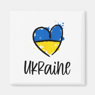 Aimant Soutenez l'Ukraine Je suis avec le drapeau ukraini