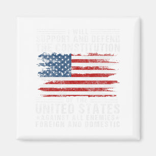 Aimant Soutenir et défendre la Constitution - Drapeau amé