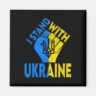 Aimant Soutenir l'Ukraine Je suis avec l'Ukraine Drapeau 