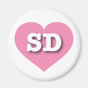 Aimant South Dakota Pink Heart - J'aime SD